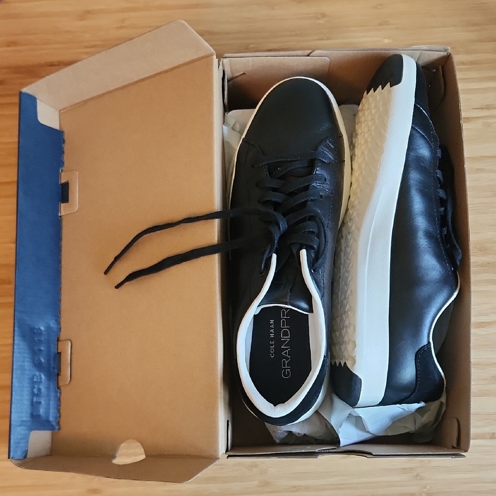 Black Leather NWT Grandpro Sneakers